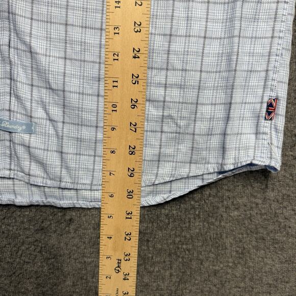 Lot of 4 English Laundry Dress Shirt Men's 17 34/35 Purple Blue Flip Cuff Logo - Picture 9 of 16